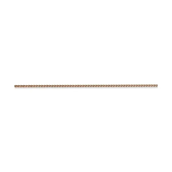 14K Rose Gold 1 mm Wheat Chain 18