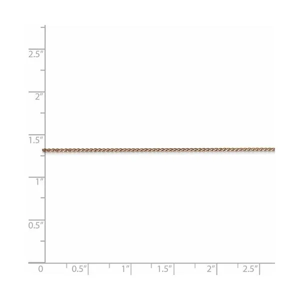 14K Rose Gold 1 mm Wheat Chain 18