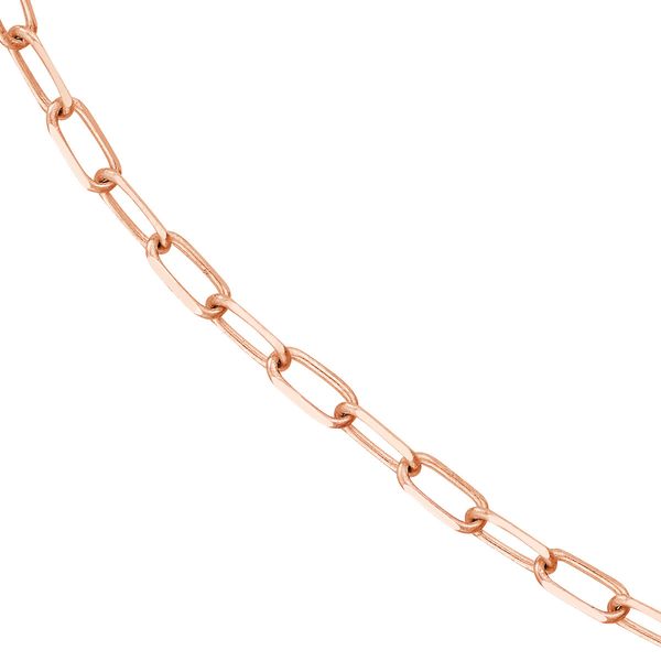 14K Rose Gold 1.95 mm Paperclip Chain 22