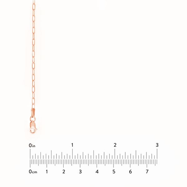 14K Rose Gold 1.95 mm Paperclip Chain 22