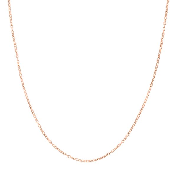 14K Rose Gold 1.90 mm Designer Rolo Chain 16