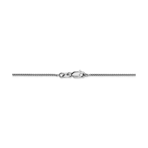 14K White Gold 1 mm Wheat Chain 16