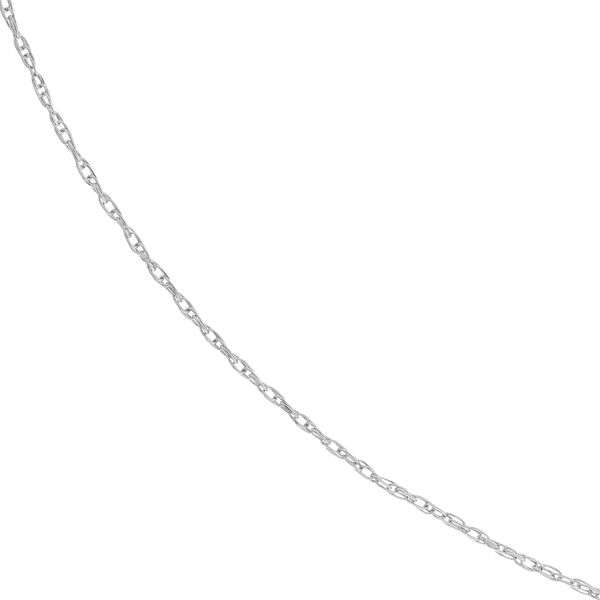 14K White Gold 0.65 mm Rope Chain 16