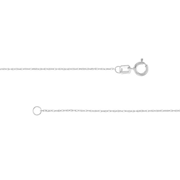 14K White Gold 0.65 mm Rope Chain 16