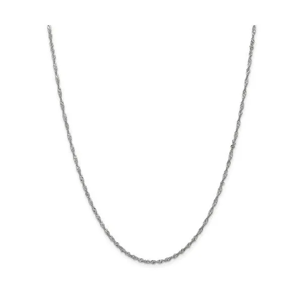 14K White Gold 1.7 mm Singapore Chain 24