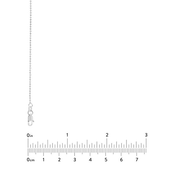 14K White Gold 1.15 mm Sparkle Bead Chain 16
