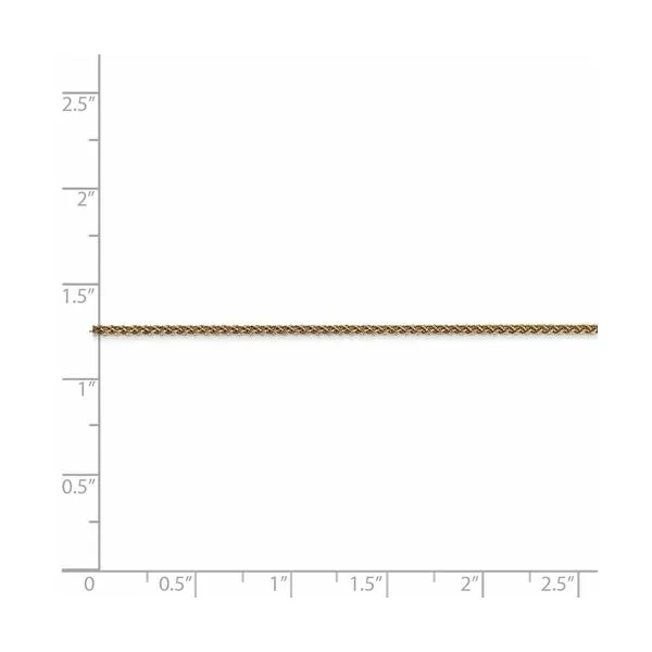 14K Yellow Gold 1.2 mm Spiga Chain 16