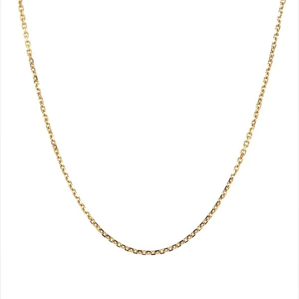 14K Yellow Gold 1.1 mm Cable Chain 16