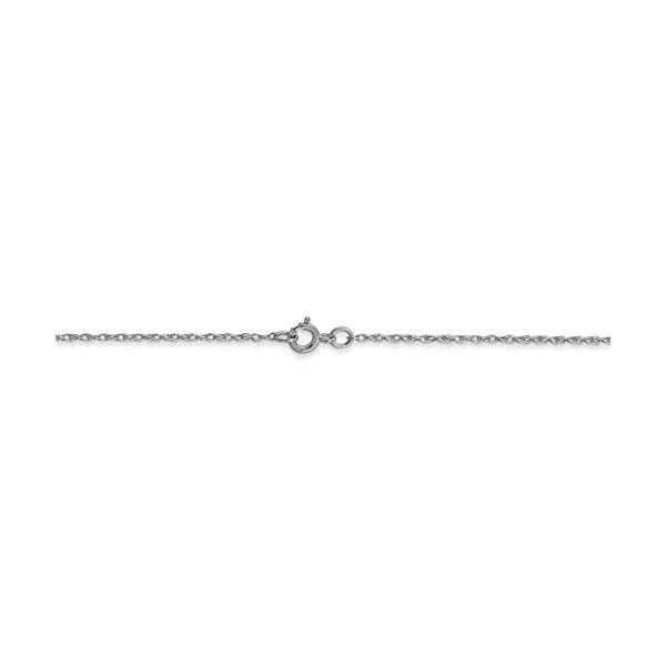 14K White Gold 0.6 mm Rope Chain 18