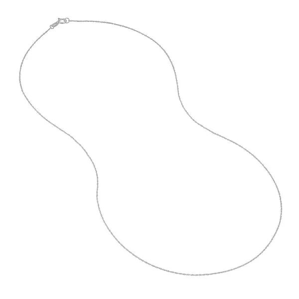 14KW Gold 0.65 mm Pendant Rope Chain 18