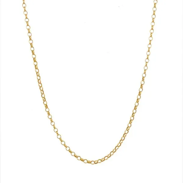Estate: 18K Yellow Gold 1.65 mm Hollow Rolo Chain - 24