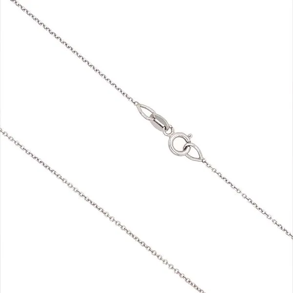 14K White Gold 0.6 mm Cable Chain 16