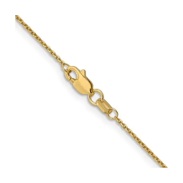 14K Yellow Gold 0.95 mm Diamond-cut Cable Chain 16