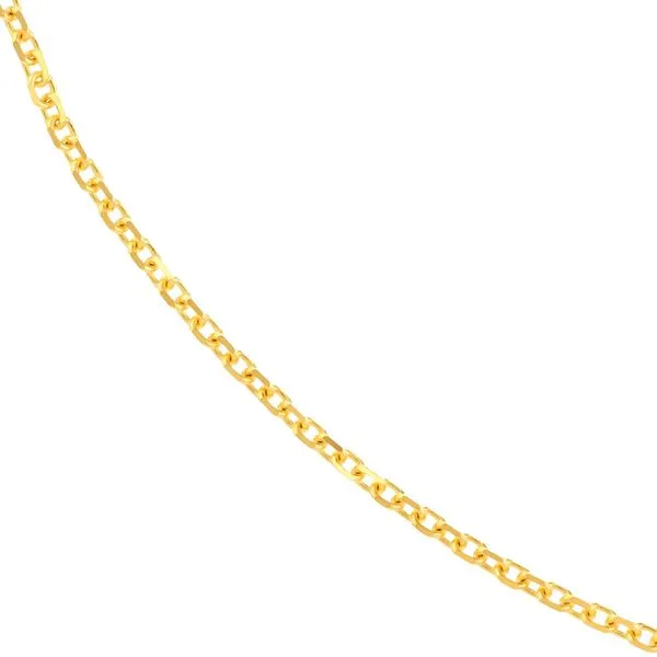 14KY Gold 1.15 mm D/C Cable Link Chain 24