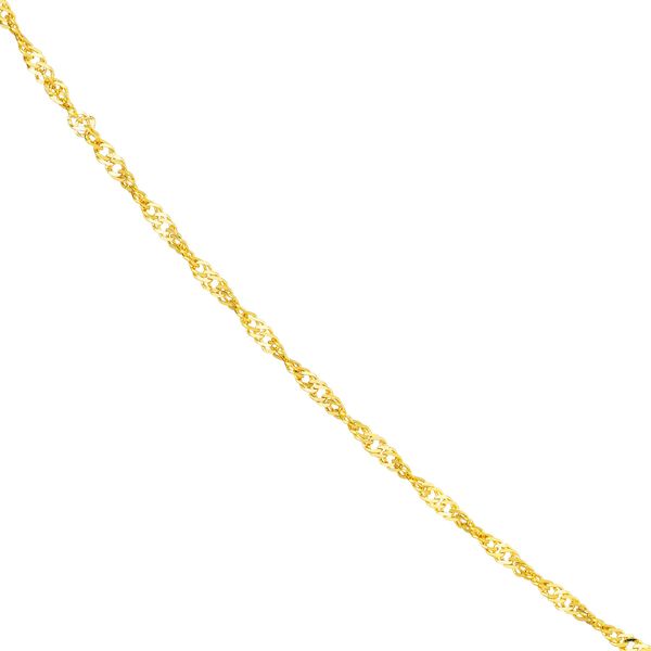 14KY Gold 1.4 mm Singapore Link Chain 24
