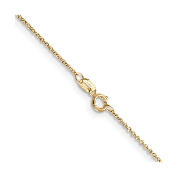 14KY Gold 0.9 mm Cable Link Chain 18