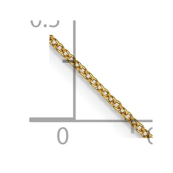 14KY Gold 0.9 mm Cable Link Chain 18