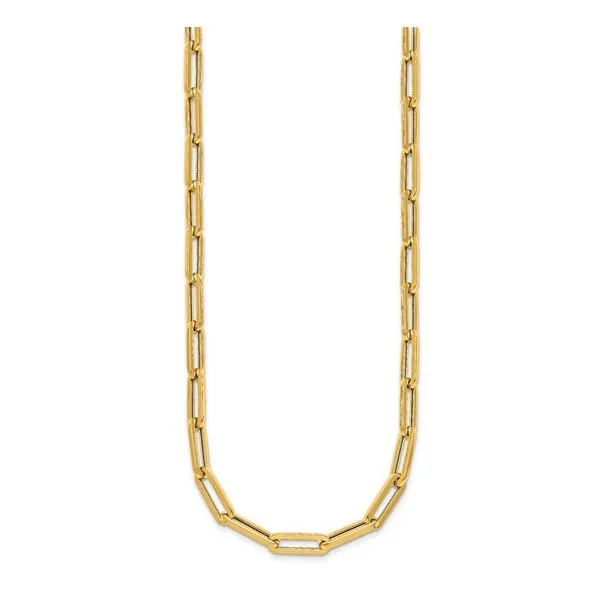 14KY Gold 5.3 mm PaperclipLink Chain 24