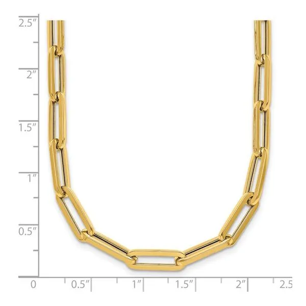 14KY Gold 5.3 mm PaperclipLink Chain 24