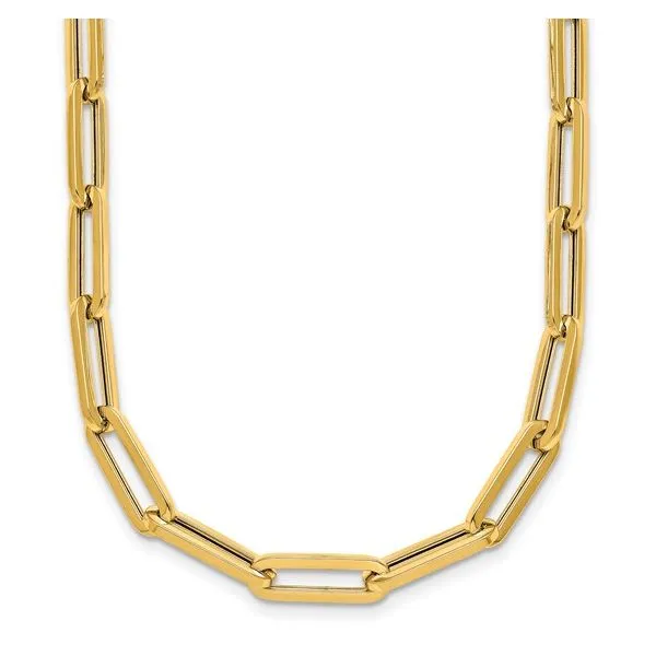 14KY Gold 5.3 mm PaperclipLink Chain 24