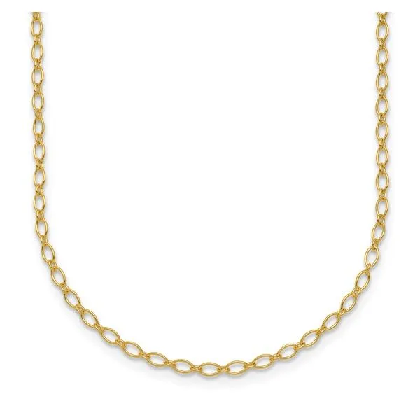 14KY Gold 1.9 mm Oval Link Chain 18