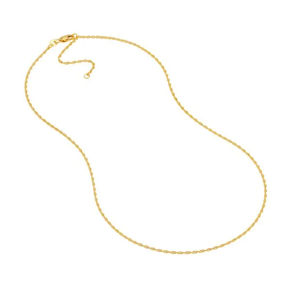 14KY Gold 1.4 mm Double Rope Chain 16-18