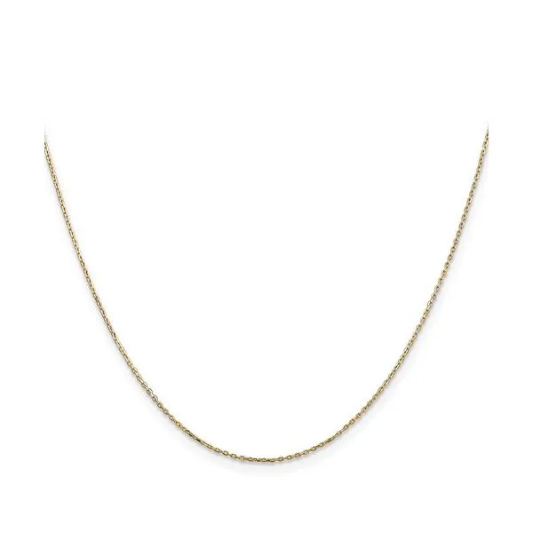 14K Yellow Gold 0.8 mm Diamond-cut Cable Chain 16