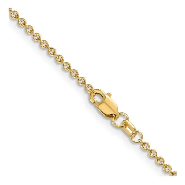 14KY Gold 1.6 mm Round Open Link Cable Chain 18