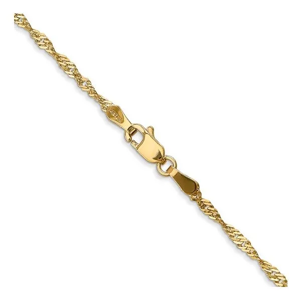 14KY Gold 1.7 mm Singapore Chain 20