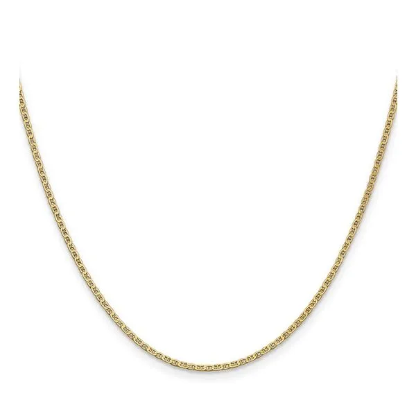 14KY Gold 1.5 mm Lightweight Flat Anchor Chain 20