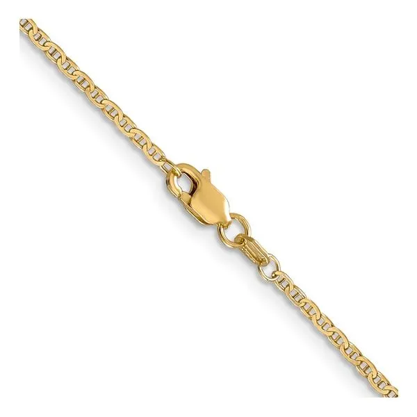 14KY Gold 1.5 mm Lightweight Flat Anchor Chain 20