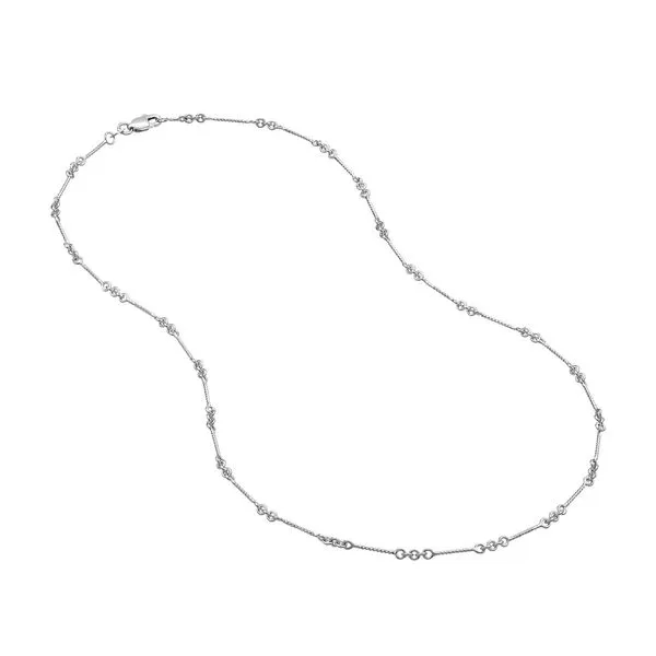 14KW Gold 0.8 mm Twisted Bar Cable Chain 18