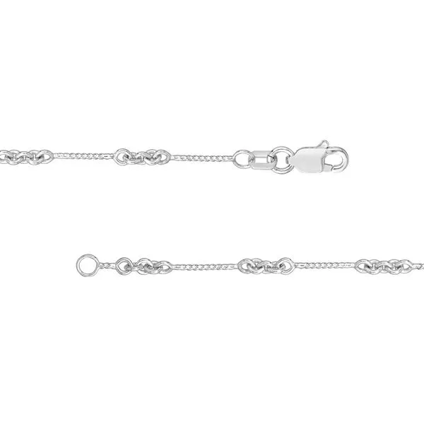14KW Gold 0.8 mm Twisted Bar Cable Chain 18