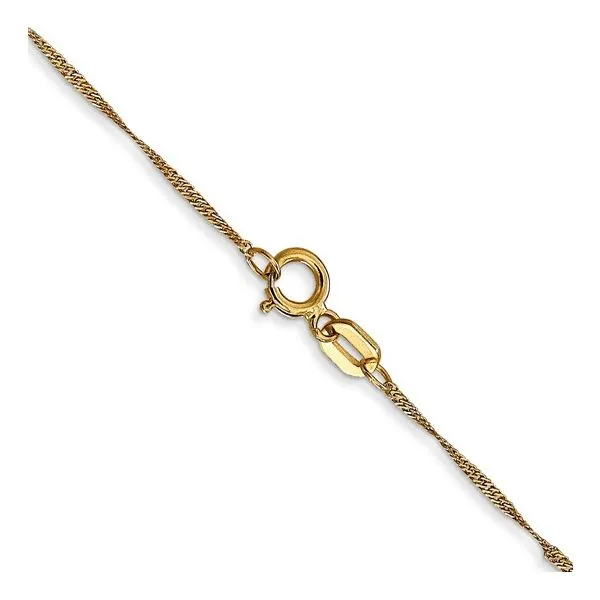 14KY Gold 1 mm Singapore Chain 16