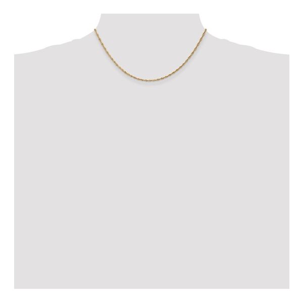 14KY Gold 1.4 mm Singapore Chain 16
