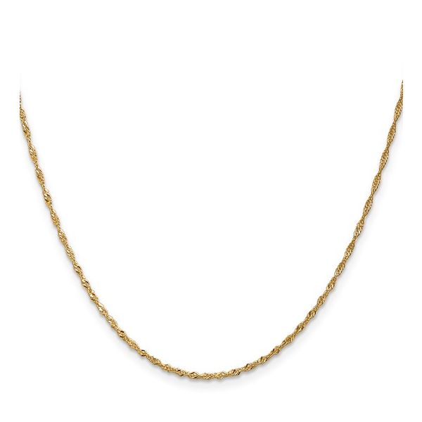 14KY Gold 1.4 mm Singapore Chain 16