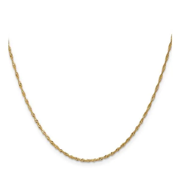 14KY Gold 1.4 mm Singapore Chain 18