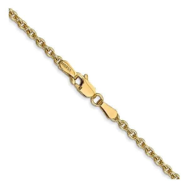 14KY Gold 2.2 mm Forzantine Cable Chain 18