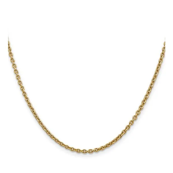 14KY Gold 2.2 mm Forzantine Cable Chain 18