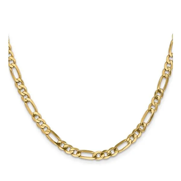 14K Yellow Gold 4.75 MM Figaro Chain 20