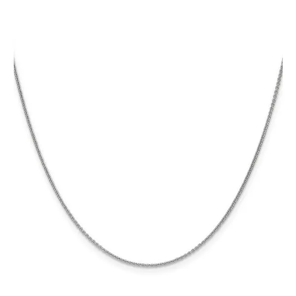 18KW Gold 1.15 mm Diamond Cut Cable Chain 18
