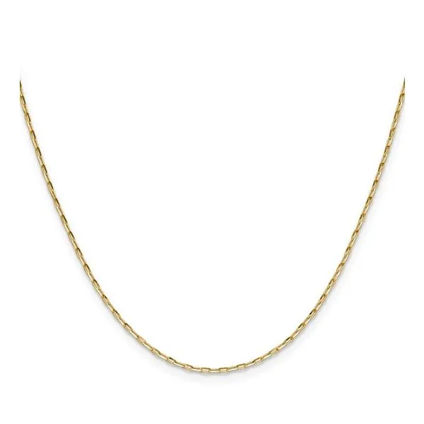 14KY Gold 1.4 mm Diamond Cut Open Long Link Cable Chain - 20