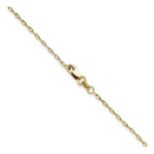 14KY Gold 1.4 mm Diamond Cut Open Long Link Cable Chain - 20