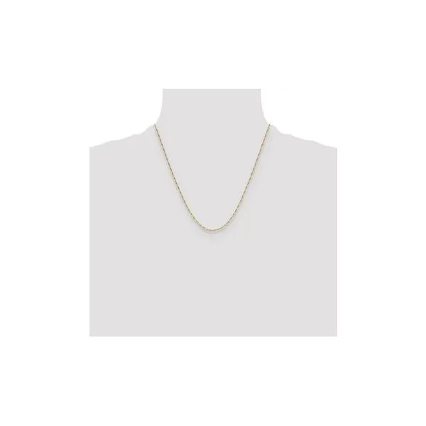 14KY Gold 1.4 mm Diamond Cut Open Long Link Cable Chain - 20
