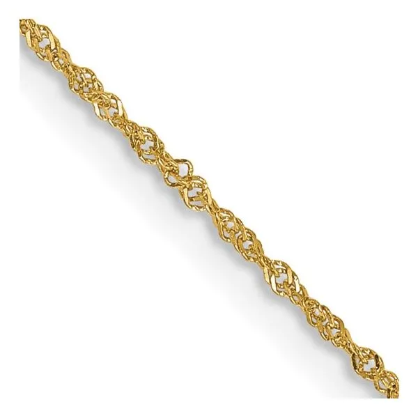 14KY Gold 1 mm Singapore Chain 18