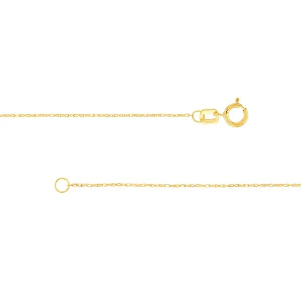 14KY Gold 0.65 mm Pendant Rope Chain 18