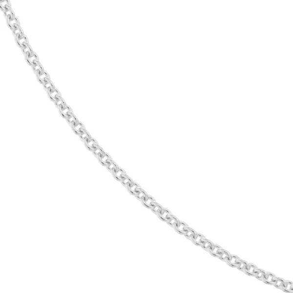 14K White Gold 1.5 mm Tight Cable Chain 18