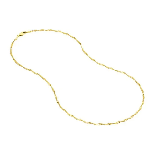14KY Gold 1.7 mm Singapore Link Chain 24