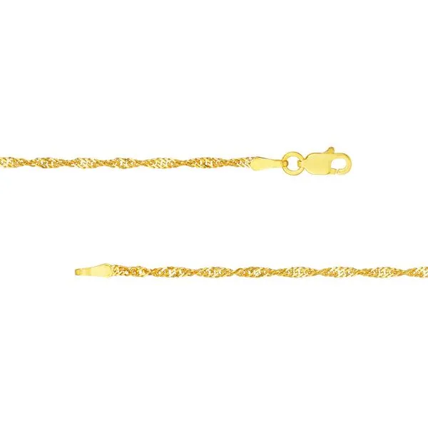 14KY Gold 1.7 mm Singapore Link Chain 24