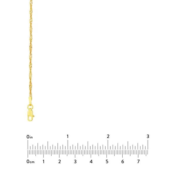 14KY Gold 1.7 mm Singapore Link Chain 24